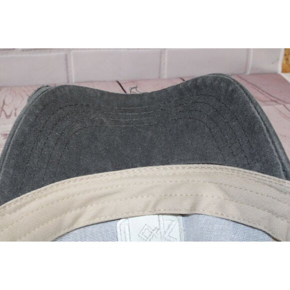 Vintage Adams F&R Trucker Hat Distressed Gray & Beige Mesh Cap Adjustable Snapba - Picture 5 of 8